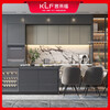 KLF KLF integrated cabinet customization package small apartment kitchen decoration combination modern simple quartz stone countertop and stove integration