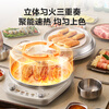 Midea small steel cannon electric pancake pan stainless steel 0 coating with regular flame adjustment 2026 new household 40mm enlarged and deepened double-sided heating pancake pancake pan electric frying pan self-operated SE1