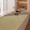 Aigechen bay window mat mat summer ice rattan balcony mat Chinese rattan living room window sill bamboo mat thickened couch nine palace grid 70 200 cm