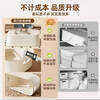 Cream-style large-capacity storage of cultural and educational supplies with handles and vertical pattern design can be stacked to organize desktop wardrobe debris. Cream-style storage box 1 piece
