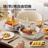 Midea small steel cannon electric pancake pan stainless steel 0 coating with regular flame adjustment 2026 new household 40mm enlarged and deepened double-sided heating pancake pancake pan electric frying pan self-operated SE1