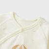 TONGTAI baby jumpsuit spring and autumn pure cotton newborn clothes newborn baby butterfly jumpsuit long-sleeved romper orange 52cm