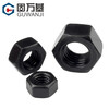 Guwanji grade 8.8 iron black fine thread hexagonal nut fine thread nut fine thread bolt cap screw nut nut cap collection black fine thread grade 8.8 M12x1.5 20 pieces