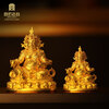 The palace craftsman made the Royal Yellow God of Wealth, pure gold ornaments, the God of Wealth, gold ornaments, Master Yuan Changjun's works, investment collection, free gifts, large version, 500 grams, custom deposit, not the full amount, please consult customer service before bidding.