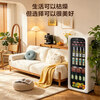 Haier ice bar household fresh cabinet living room large capacity small refrigerator freezer air-cooled frost-free first-class energy efficiency office refrigerator black gold purification antibacterial retro vitality series 150L upgraded WiFi fully refrigerated black gold purification air-cooled frost-free