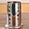 Yingrong thickened stainless steel chopstick cage kitchen round chopstick tube household chopstick basket chopstick tableware storage rack chopstick cage rack apple hole