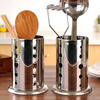 Yingrong thickened stainless steel chopstick cage kitchen round chopstick tube household chopstick basket chopstick tableware storage rack chopstick cage rack apple hole