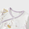 Tongtai (TONGTAI) baby jumpsuit spring and autumn pure cotton newborn clothes baby butterfly crawling suit monk suit purple 59cm