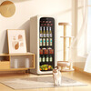 Haier ice bar household fresh cabinet living room large capacity small refrigerator freezer air-cooled frost-free first-class energy efficiency office refrigerator black gold purification antibacterial retro vitality series 150L upgraded WiFi fully refrigerated black gold purification air-cooled frost-free