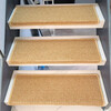 Huade imitation sisal plain stair carpet step non-slip carpet can be customized corner rest platform glue-free self-absorbing imitation sisal camel rectangle 75*24*4 cm vertical angle