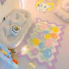 NOLIN special-shaped bedroom carpet ins style home living room coffee table mat girl's bedside blanket sofa soft foot mat bay window mat colorful flower red 120cm*160cm