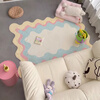 NOLIN special-shaped bedroom carpet ins style home living room coffee table mat girl's bedside blanket sofa soft foot mat bay window mat colorful flower red 120cm*160cm