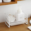 Kitchen sponge drain rack steel wool soap dishcloth sink dishwashing liquid storage rack white*1