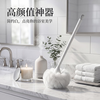 Cloud spherical soft-bristled long-handled bathtub brush, toilet and bathroom cleaning brush, toilet brush does not damage the glaze, no dead ends, dense foaming/PP soft silk/extended handle/with hook, small size (50CM long/10CM round brush head)-1 piece