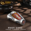Chinese gold pure silver enamel bamboo cicada silver ornaments, investment collection, high-end gift giving, pure silver enamel bamboo cicada ornaments, about 55g