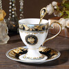 Heart Ornament Garden Muse European Palace Style Bone China Coffee Cup and Saucer Retro Afternoon Tea Cup Black Tea Cup British Gold-rimmed Ceramic Cup Muse 2 Cups and Saucers with New Shelf (Gift Box)