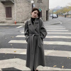 NKNG Wedding Festive Red Double-Sided Wool Wool Coat Women's 2025 Autumn and Winter New Mid-Length Wool Wool Coat Red XS (106-118 catties)