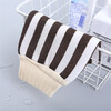 Striped bathing gloves for adults, back scrubbing, double-sided bath towels for women and men, mud bathing towels, green + navy blue, 2 pieces