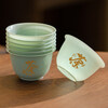Jinpin Sam Emerald Green Disposable Kung Fu Tea Cup Thickened Anti-scald Tea Small Cup Business Hospitality Tea Cup Tea Set Tea Character Emerald Green Tea Cup 2 bags 100 pieces
