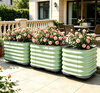 Aluminum alloy vegetable planting box outdoor balcony courtyard rectangular flower box metal planting box household one meter vegetable garden light green soil-free self-absorbing model length 180cm width 45cm height 47cm