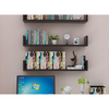Yuanliang wall-mounted bookshelf upper wall bookshelf U-shaped bookshelf can be punched-free wall storage rack wall hanging wall living room length 60*width 20*height 15