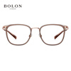 BOLON Tyrannosaurus glasses myopia glasses frame retro square and round frame titanium frame optical glasses can be equipped with men's and women's degrees BA6010 B21 rose gold-transparent brown frame single frame