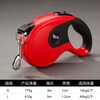 Dog walking rope automatic retractable traction rope pet outdoor dog walking chain Teddy Corgi Pomeranian small dog anti-tension lead red 5 meters