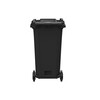 Supercloud 120L outdoor large trash can large with lid commercial outdoor sanitation hotel kitchen waste classification thickened large capacity plastic outdoor property other garbage black gray