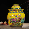 Yumeng Ci Xuan Jingdezhen Ceramic Wine Jar Glass Bottle Pickle Jar Sichuan Egg Pickles Jingdezhen Ceramic Chinese Sealed Jar Model 02 7 catties Pack Free Base