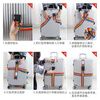 Banzheni Cross Packing Belt Overseas Consignment Trolley Case Bundling Belt Cable Tie Suitcase Consignment Packing Belt Travel Safety Packing Belt with Luggage Writing Tag Rainbow Color