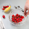 Dining General 3-piece salad bowl gold-rimmed glass bowl set glass fruit plate dessert bowl salad bowl fruit plate