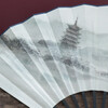 Wang Xingji fan souvenir Chinese style folding fan ancient style intangible cultural heritage silk fan 10 inches men's folding fan gift box for foreigners Taohua'an 10 inches