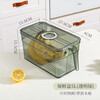 Kawashimaya refrigerator storage box, food-grade special vegetable and fruit crisper, egg box, kitchen organization artifact, crisper box 5L (transparent green) - timed freshness lock/with drain board