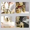 Jiayiyuan coffee hand brewing set siphon espresso machine household Belgian pot siphon espresso coffee machine square black background gold plus grinder
