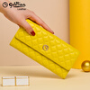Goldlion Women's Wallet Long 2025 Summer New Genuine Leather Multifunctional Large Capacity Wallet Fashion Popular Clutch Women White