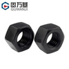 Guwanji grade 8.8 iron black fine thread hexagonal nut fine thread nut fine thread bolt cap screw nut nut cap collection black fine thread grade 8.8 M12x1.5 20 pieces