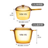 Corning (VISIONS) imported glass pot from the United States, single-handle deep soup pot combination open flame direct burning and high temperature resistance for home use (1.6L single handle + 3.5L double ears) 2-piece set