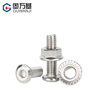 Guwanji 304 stainless steel flat head hexagon socket screws and nuts set complete flange nuts furniture bolts screws M4*35 20 sets