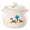 Clay pottery small zebra Ruyi soup pot 4600ml glaze color casserole open fire Chinese medicine stew pot soup pot same style as Sister Lotus