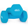 Chengyue color dipped dumbbells for men and women home fitness and shaping equipment combination set 4kg*2 light blue CY-529