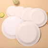 Yingrong disposable paper plate kindergarten handmade DIY painting plate cake dinner plate paper plate 5-6-7-8 inch thickened white 7 inch 50 pieces per pack