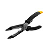 TOUGHBUILT 8-inch multi-function wire stripping pliers for optical fiber installation, electrical cable wiring and needle-nose pliers TB-H3-60-M200 8-inch multi-function wire stripping pliers/TB-H3-60-M200