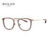 BOLON Tyrannosaurus glasses myopia glasses frame retro square and round frame titanium frame optical glasses can be equipped with men's and women's degrees BA6010 B21 rose gold-transparent brown frame single frame