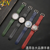 Men's beetle dust-free rubber watch strap for Citizen Seiko Submariner Huawei GT extended silicone strap accessories black - steel buckle 22mm