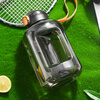 Levi's Water Cup Large Capacity Men's Ton Cup Ton Bucket Summer Sports Water Bottle Outdoor Portable Space Cup Fitness Dundon Bucket Gray Black Comes with Straw-Top Rope 1200ml 1