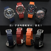 Men's beetle dust-free rubber watch strap for Citizen Seiko Submariner Huawei GT extended silicone strap accessories black - steel buckle 22mm
