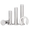 Fengji 304 stainless steel pin flat head slotted pin latch spring positioning cylindrical pin MM3M4M5M6M8M10M12 M16*130-1 set