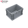 INFORM turnover box European standard EU box storage box thickened plastic auto parts logistics box 400*300*230mm default gray (blue please note)