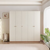 Quanyou Home simple cream style five-door wardrobe master bedroom home wall-to-ceiling storage cabinet finished wardrobe furniture