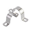 Jinchao 304 stainless steel thickened riding clamp pipe clamp bracket pipe buckle throat hoop water pipe clamp fixed U-shaped buckle pipe hoop M20 (5 pieces) thickened